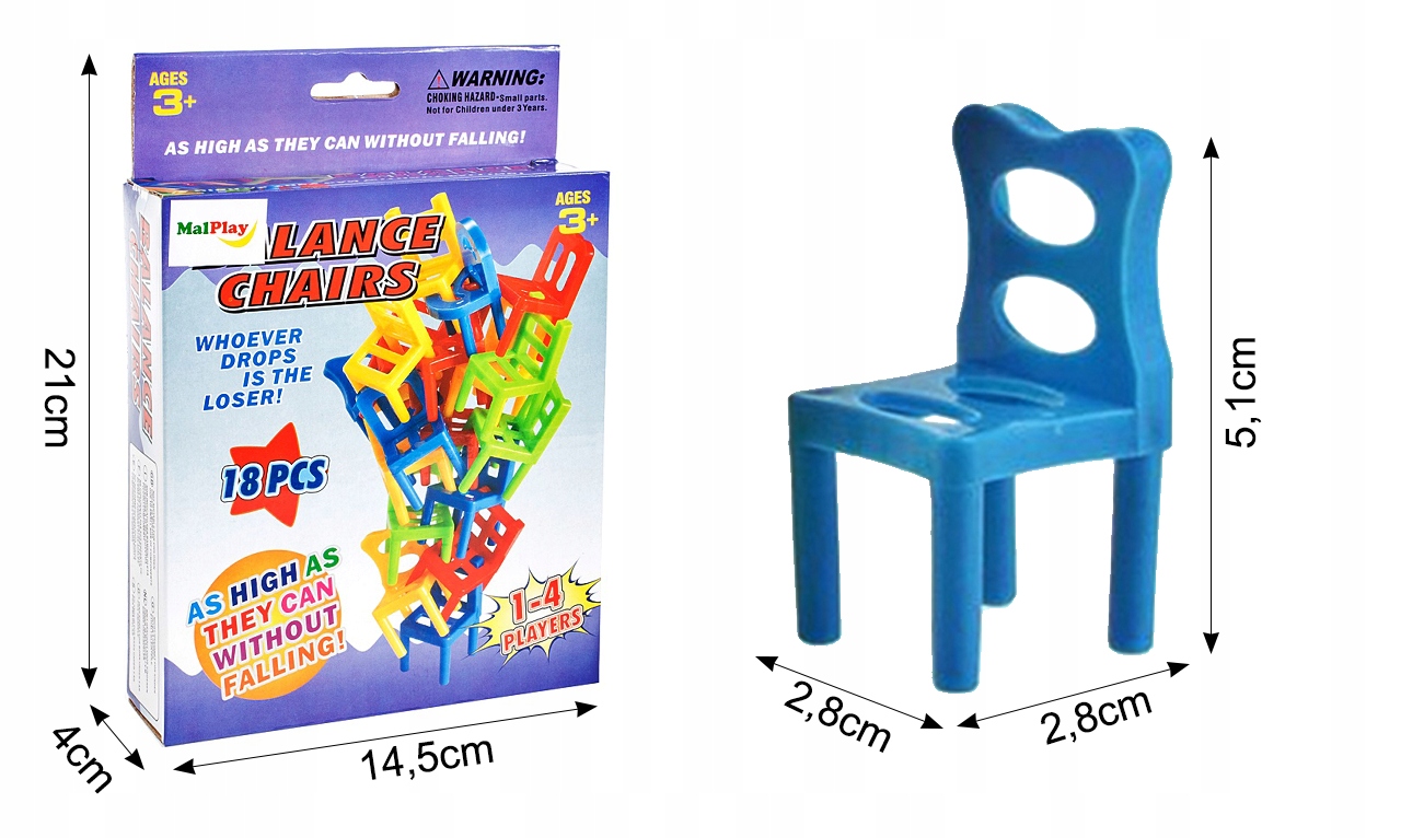 GRA Spadające Krzesła ZRĘCZNOŚCIOWA Dla 3 Graczy EAN (GTIN) 5901924209898