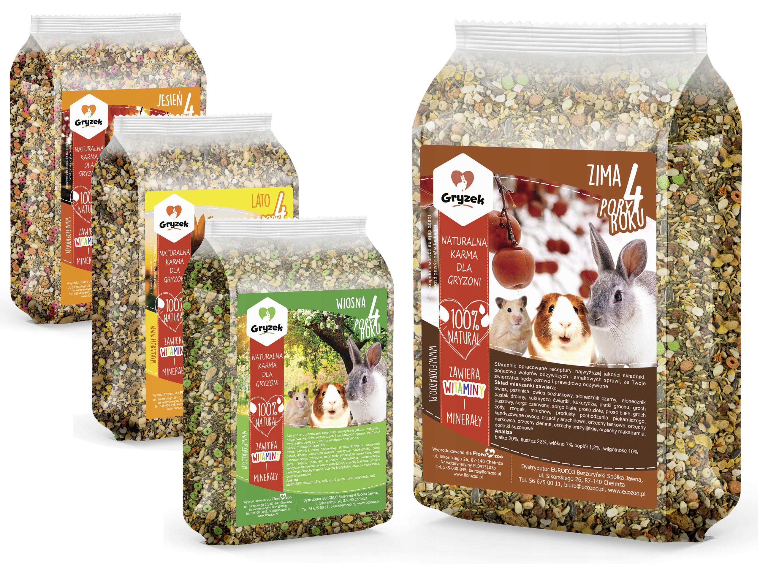 KARMA DLA GRYZONI KRÓLIKA CHOMIKA 4 PORY ROKU 5L