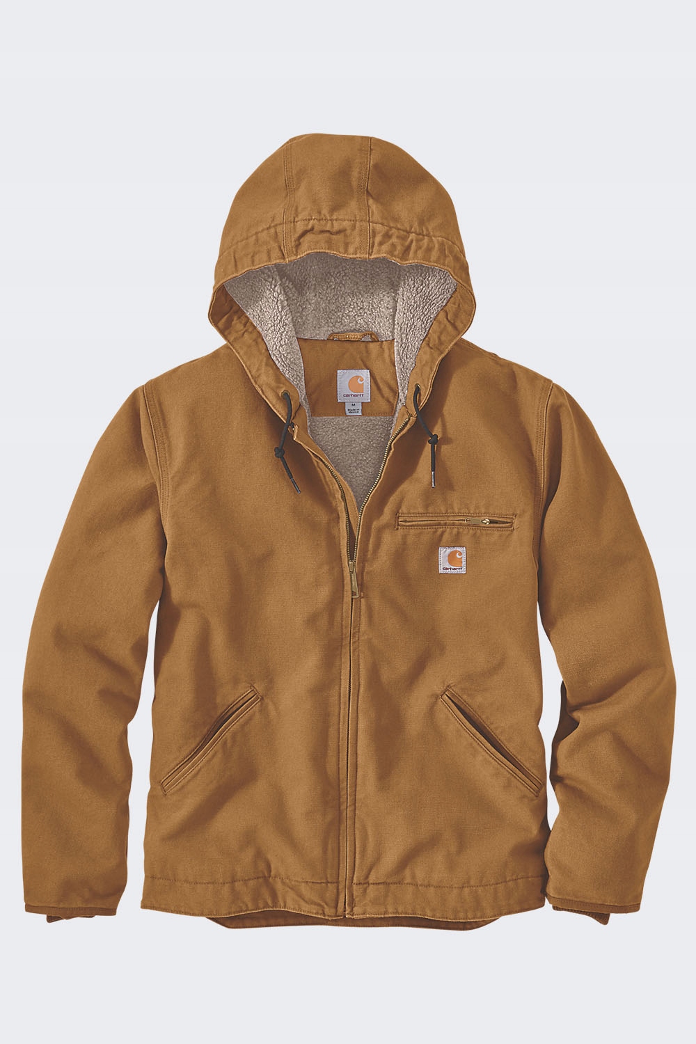 Kurtka Carhartt Washed Duck Sherpa Lined Brown