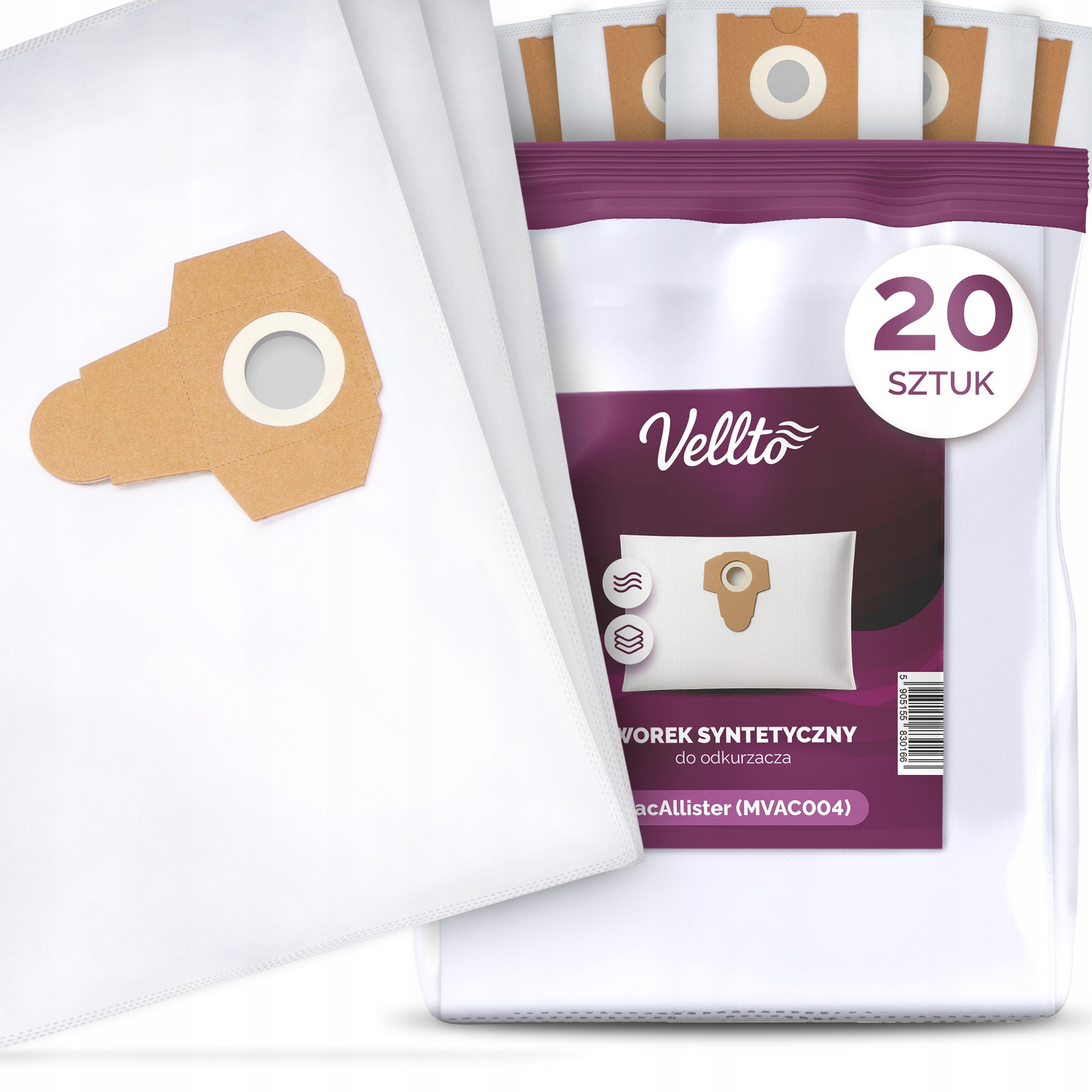 20 x Sáček Do Vysavače MacAllister MVAC004 Mewvp Parkside Pnts 1300 P G9-V