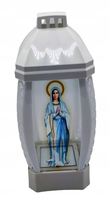 LAMPION GLAMOUR KAPLICZKA MAŁA / BIAŁA -MARYJKA / 1 SZTUKA