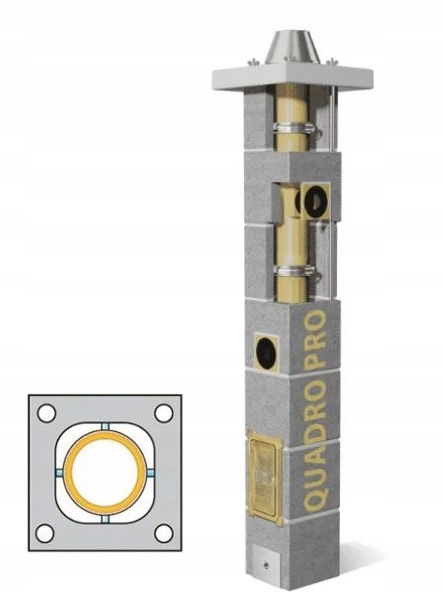 Komín Schiedel Quadro Pro 6 m fi 120 28/28 Plynový olej