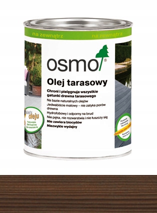 Osmo Olej specjalny tarasowy termodrewno 010 2,5 l wodoodporny stonowany