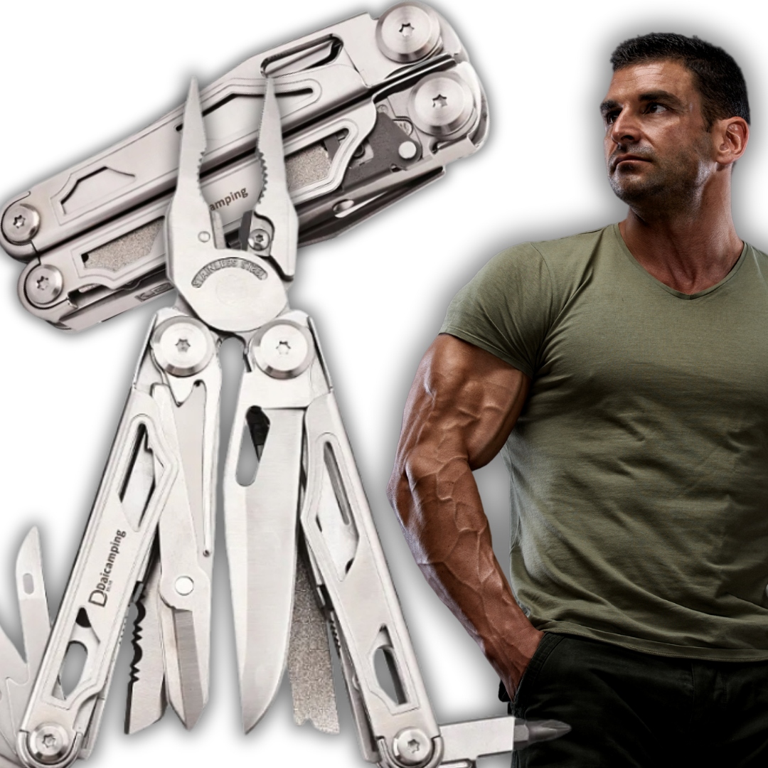 Multitool Premium 21W1 Profesjonalny Kompaktowy Zestaw Narzędzi Stal Hrc