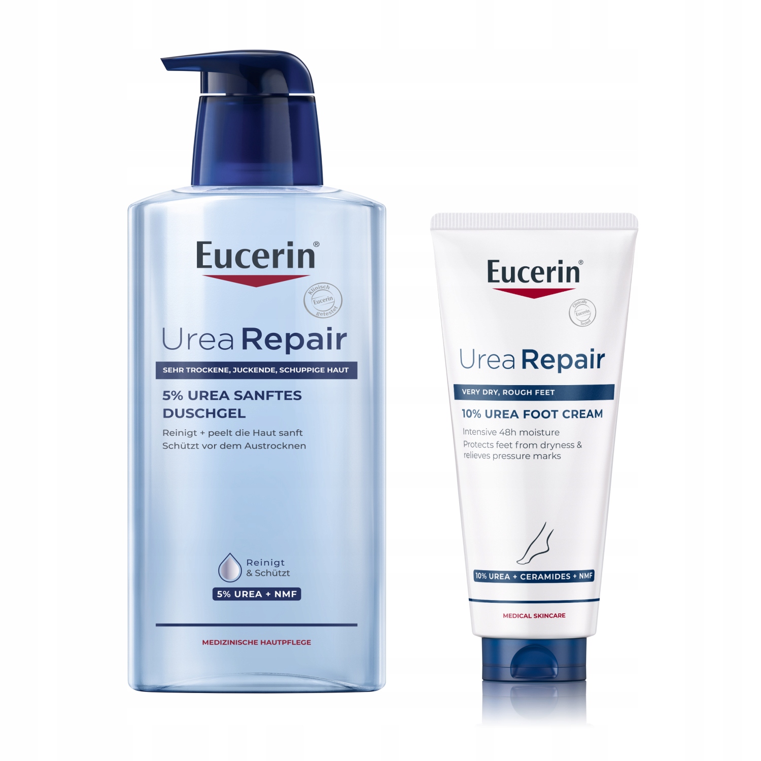 Eucerin Urearepair Żel pod prysznic nawilżający Krem do rąk z mocznikiem