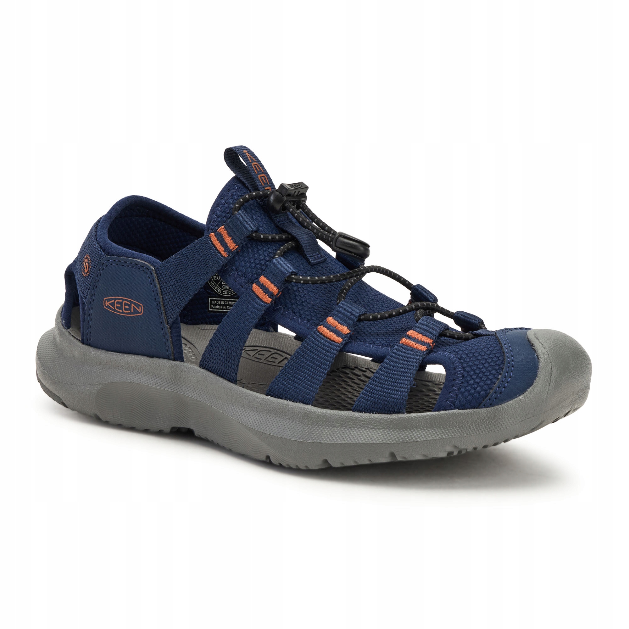 Pánské sandály Keen Seanik H2 naval academy/ gold flame 45 Eu