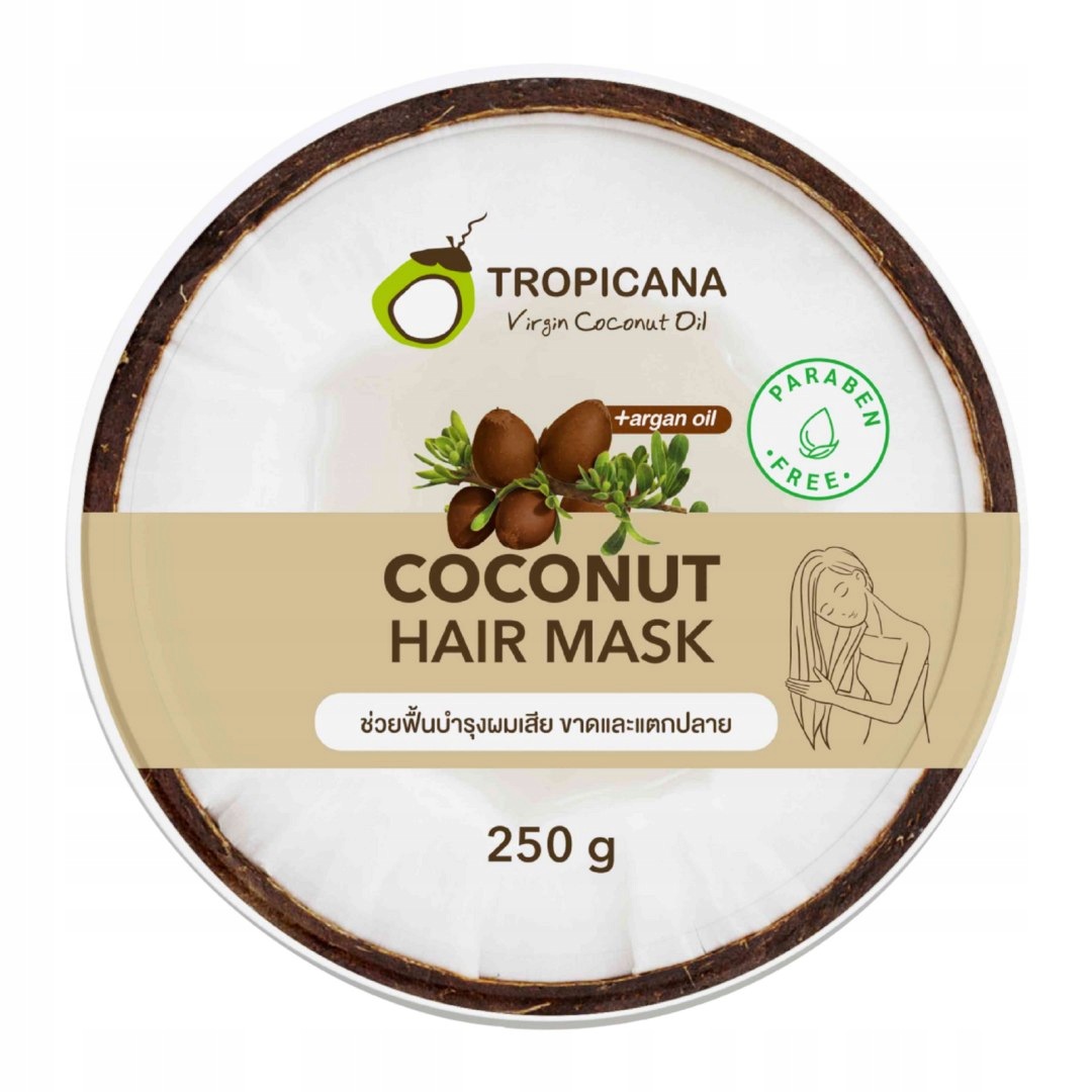 Tropicana Virgin Coconut Oil Bio Maska na vlasy Veganská 250 ml