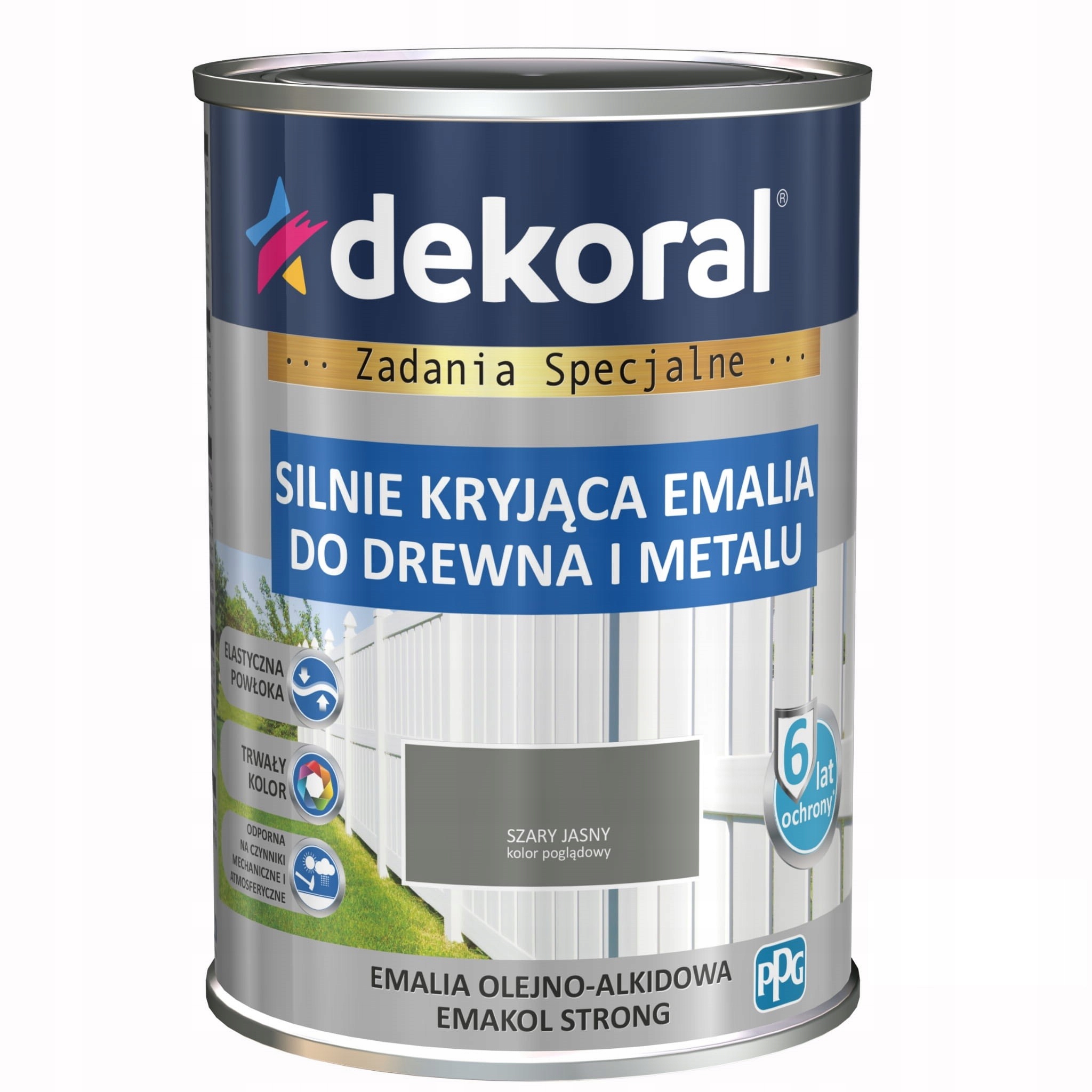 

Dekoral Emalia Emakol Strong szary jasny 0,9L