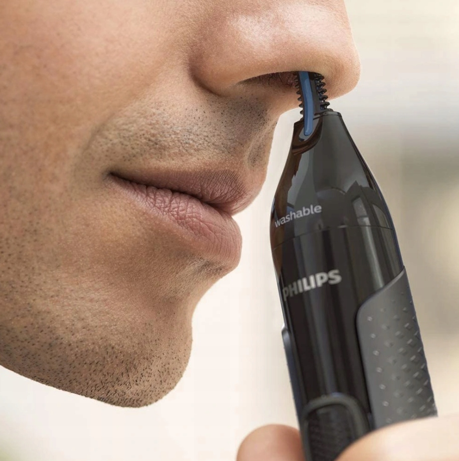 TRYMER PHILIPS DO NOSA BRWI USZU 2 NASADKI MOCNY CICHY MAŁY + ETUI Marka Philips