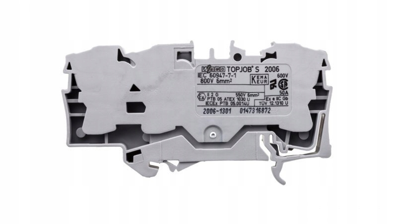

Złączka szynowa 3-przewodowa 6mm2 szara 2006-1301