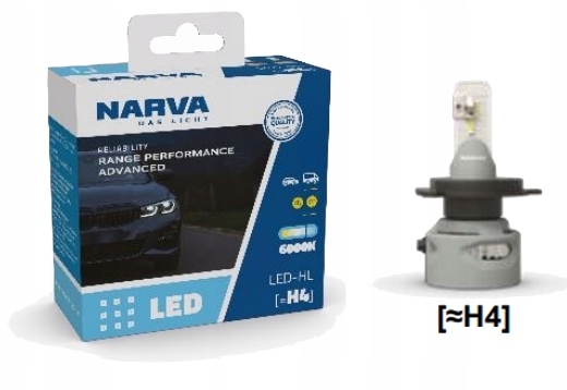 Żarówki Led H4 Rpa Narva Range Power Advanced 6000K 12V/24V 2szt.