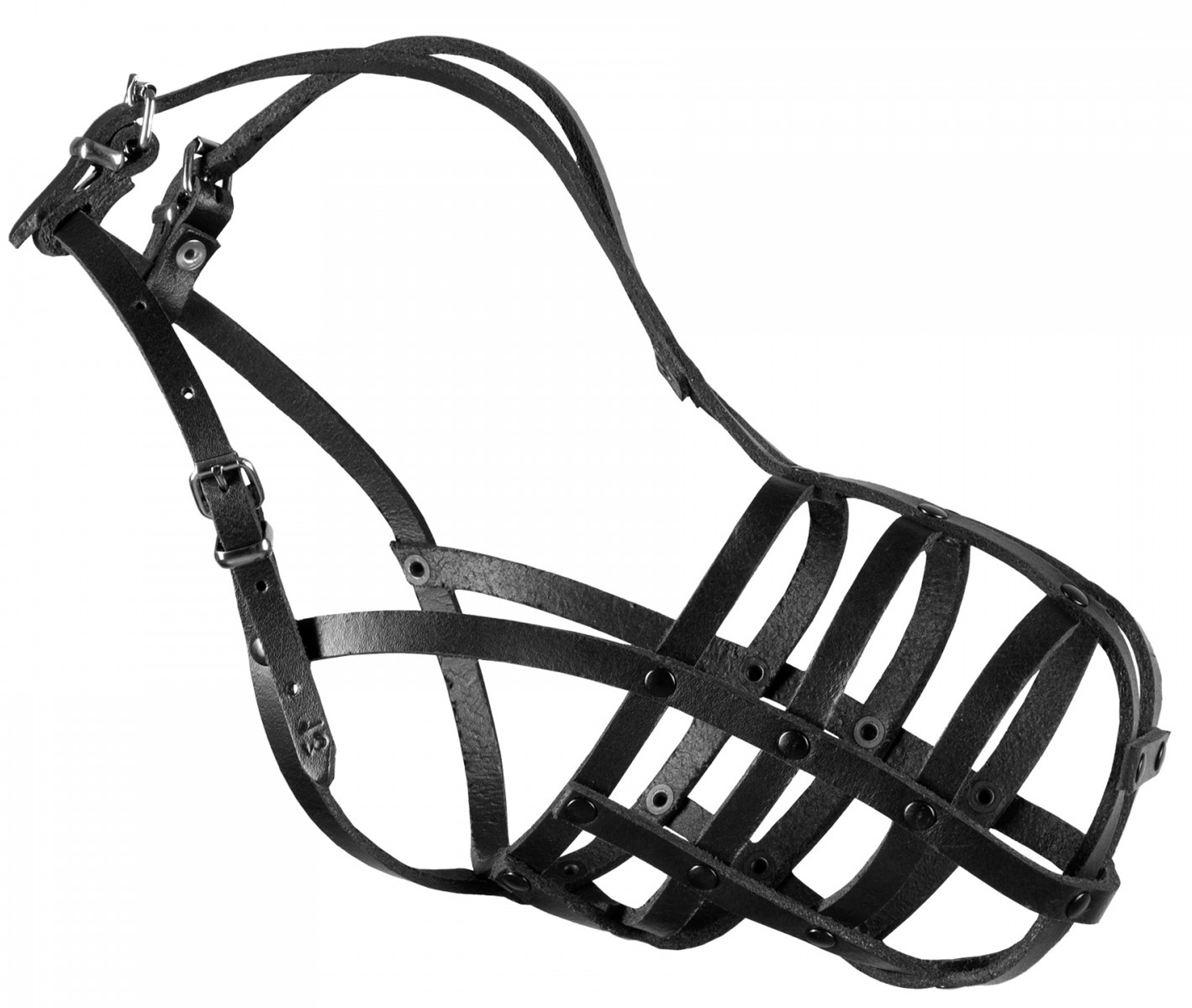 

Skórzany, czarny kaganiec "13" Owczarek