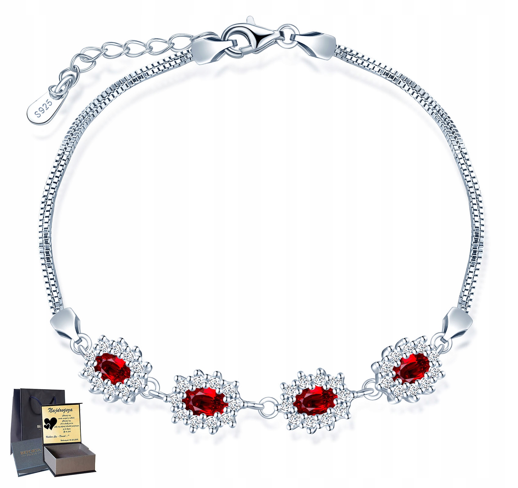 

Wyjątkowa Bransoletka Celebrytka Srebro 925 Grawer