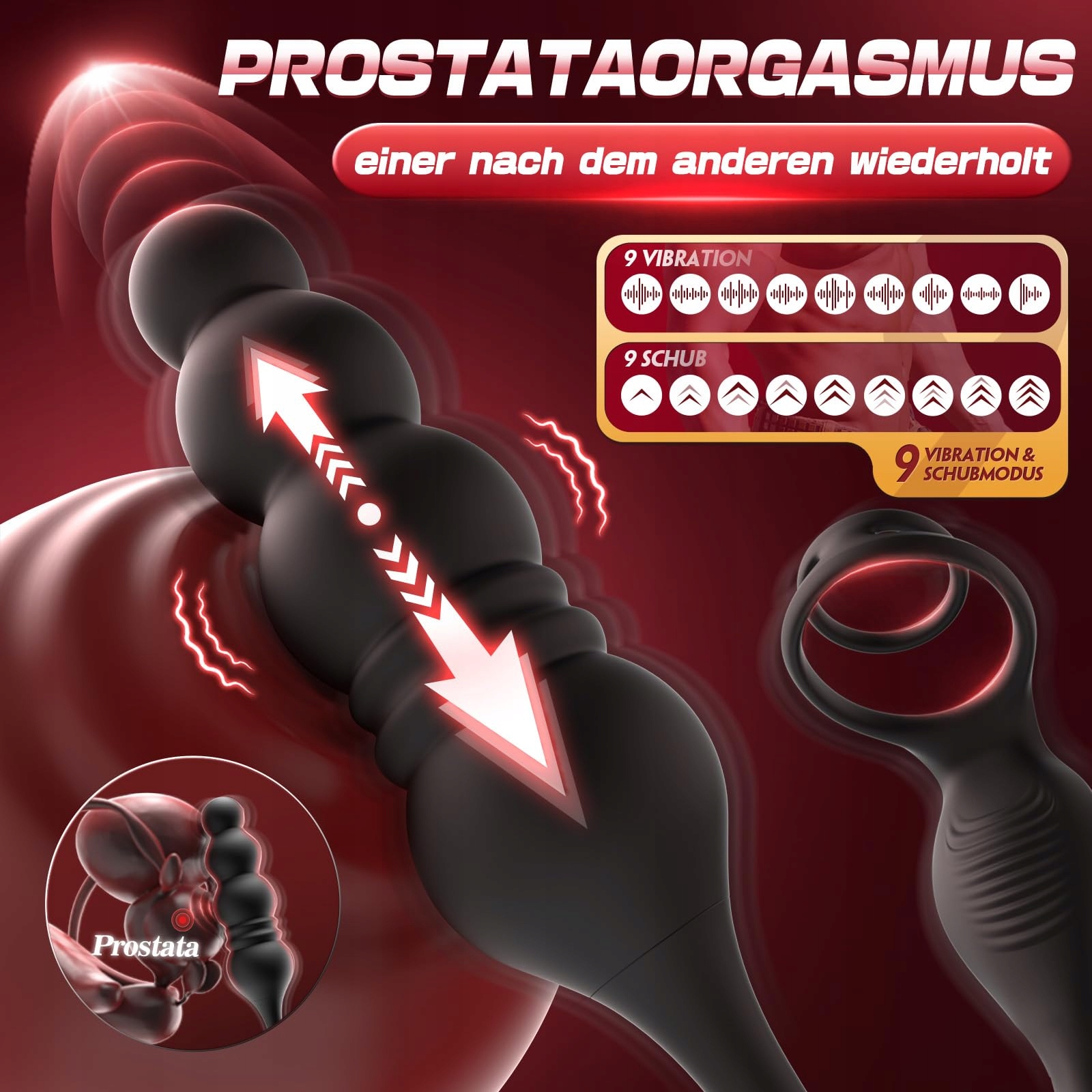 TAGNAFF Wibrator Analny Dla Mężczyzn Stymulacja Prostaty — miniatura 2