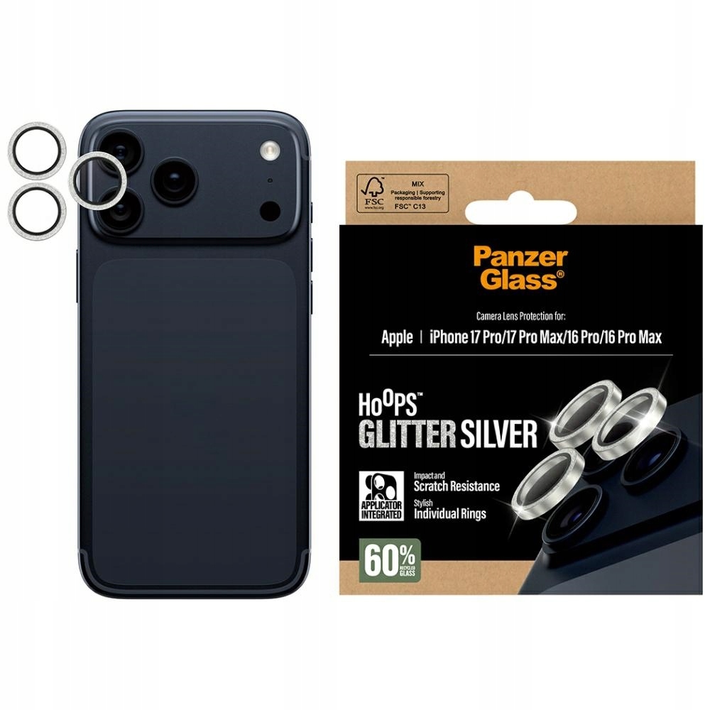 Tvrzené Sklo Na Objektiv Panzerglass Hoops Glitter Pro Iphone 17 Pro