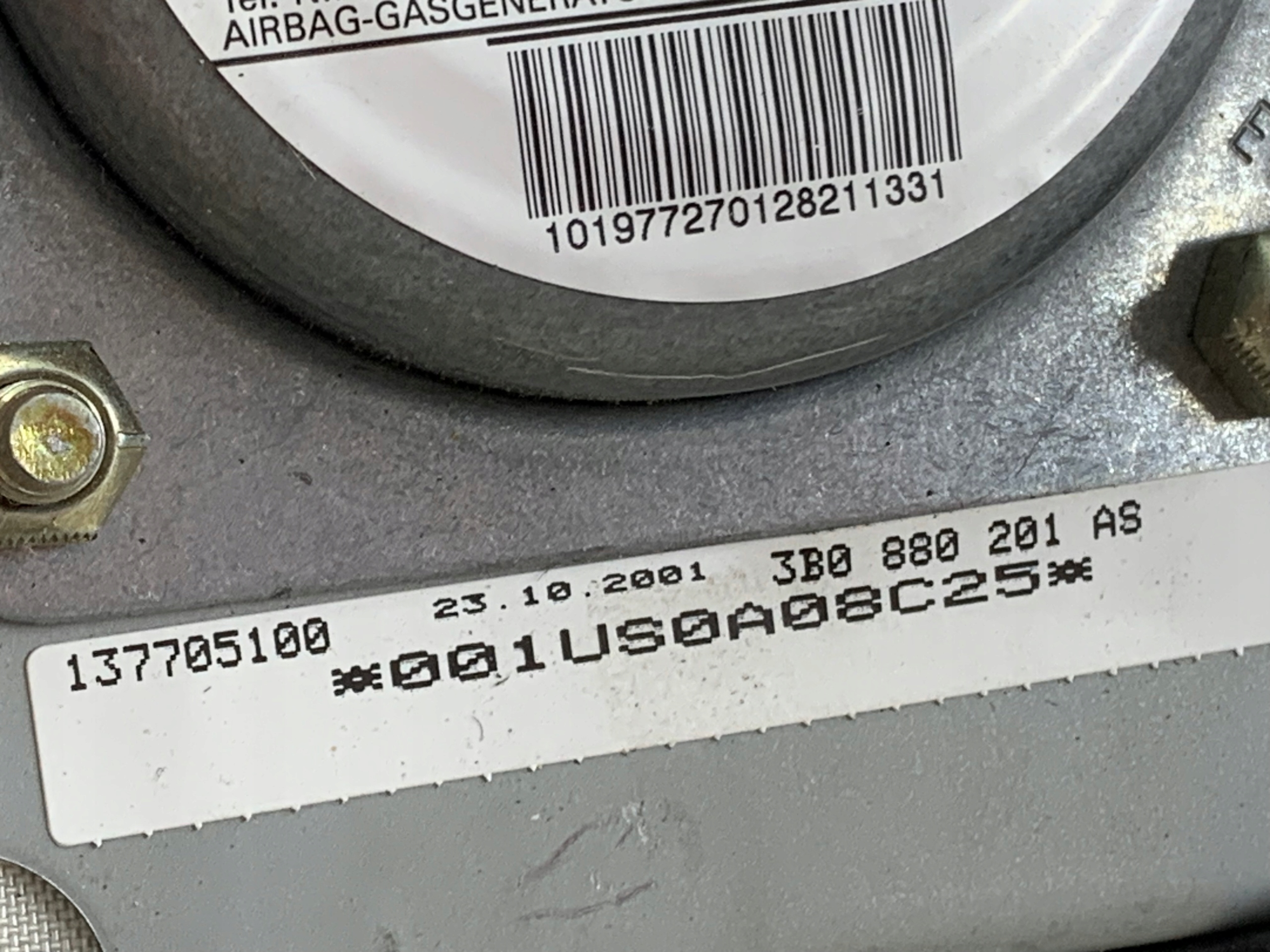 VW PASSAT B5 AIRBAG Airbag Deckel 3B0880201AS