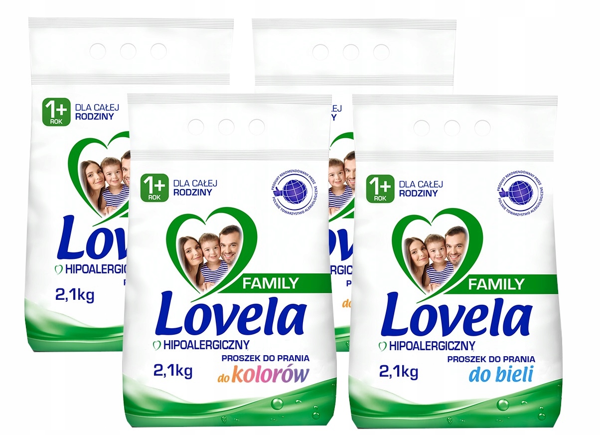 

Lovela Family Proszek do prania 4x2,1kg kolor biel