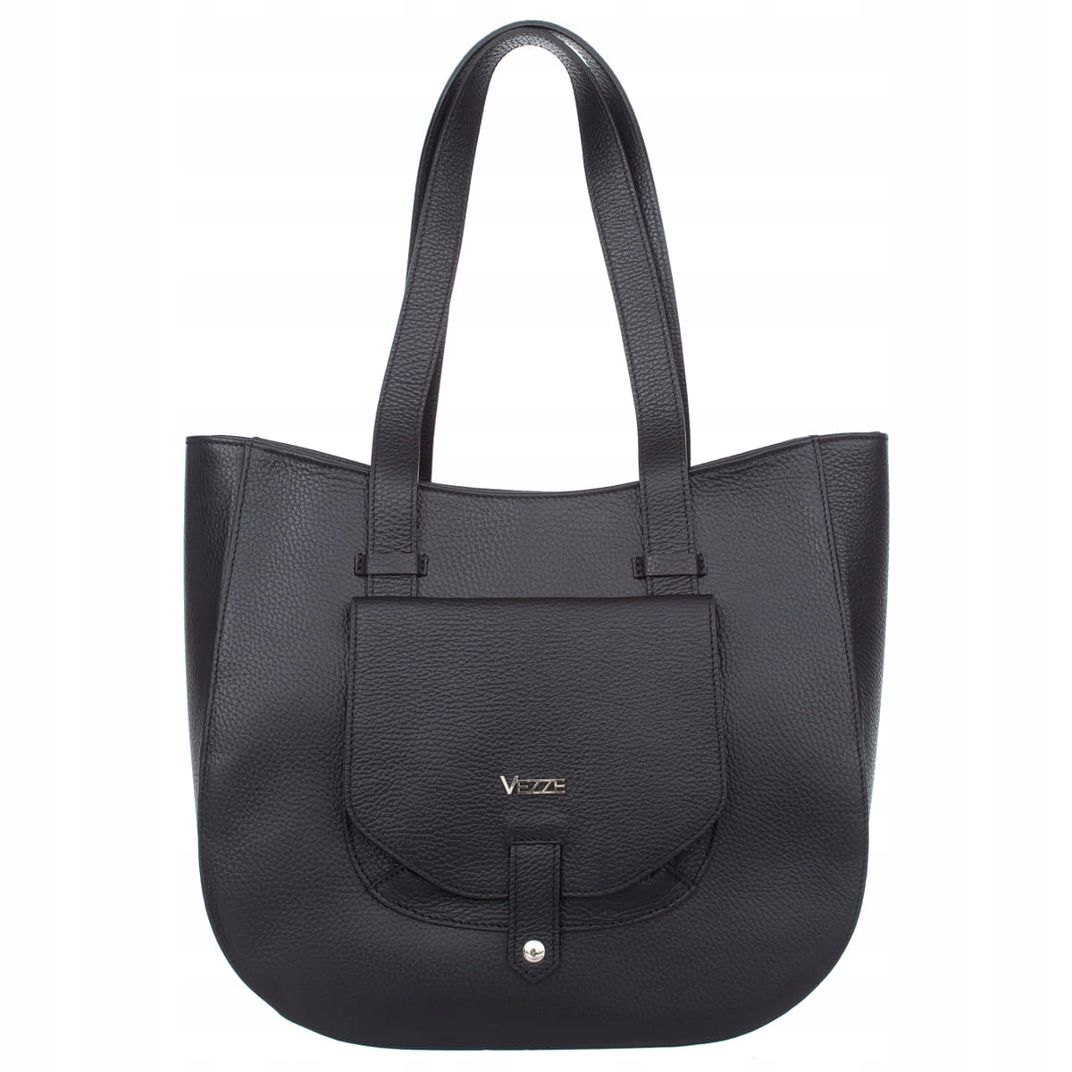 Kožená kabelka Vezze Copertina Černá