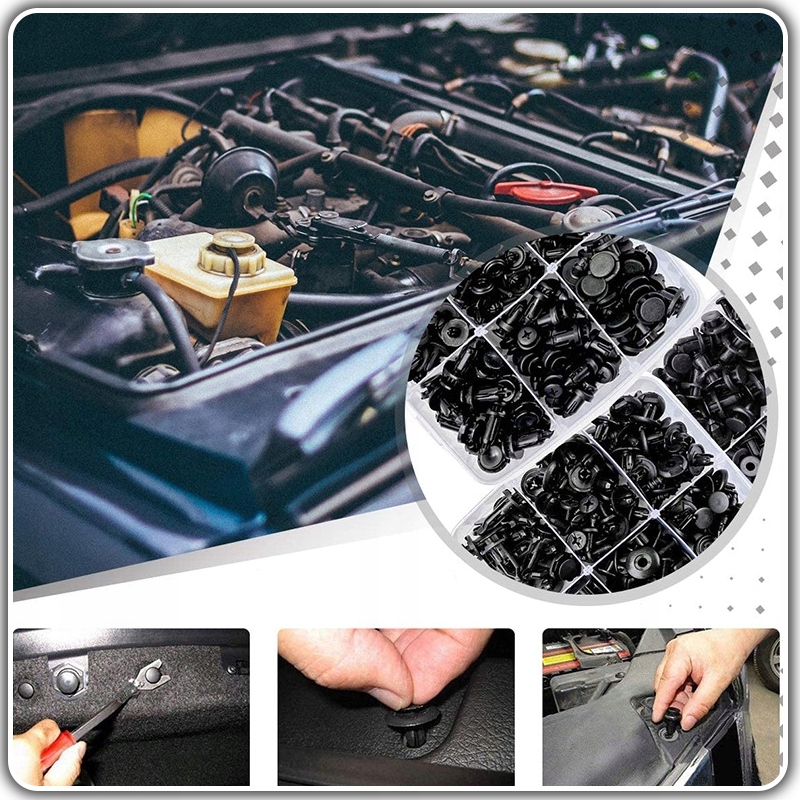 ZESTAW XXL SPINEK SPINKI KOŁKI KLIPSY SAMOCHODOWE TAPICERKI + ŚCIĄGACZ Marka FLIX