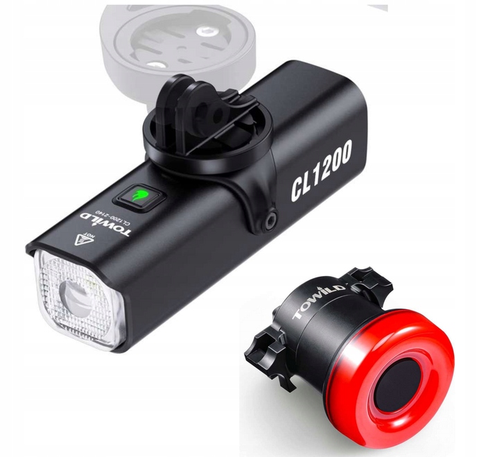 Sada cyklistických světel Towild CL1200 TL02 přední, zadní