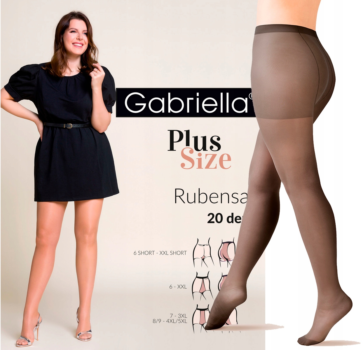 

Rajstopy Gabriella Rubensa Plus Size 20den r-6