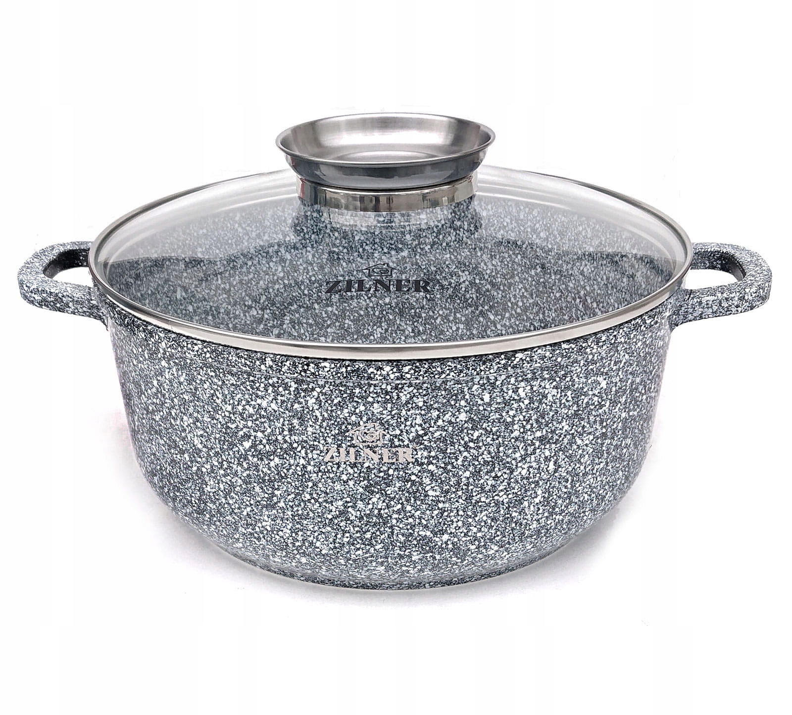 Garnek z pokrywką marmurowy Zilner Zl 7074 6.8L na indukcję 28 cm