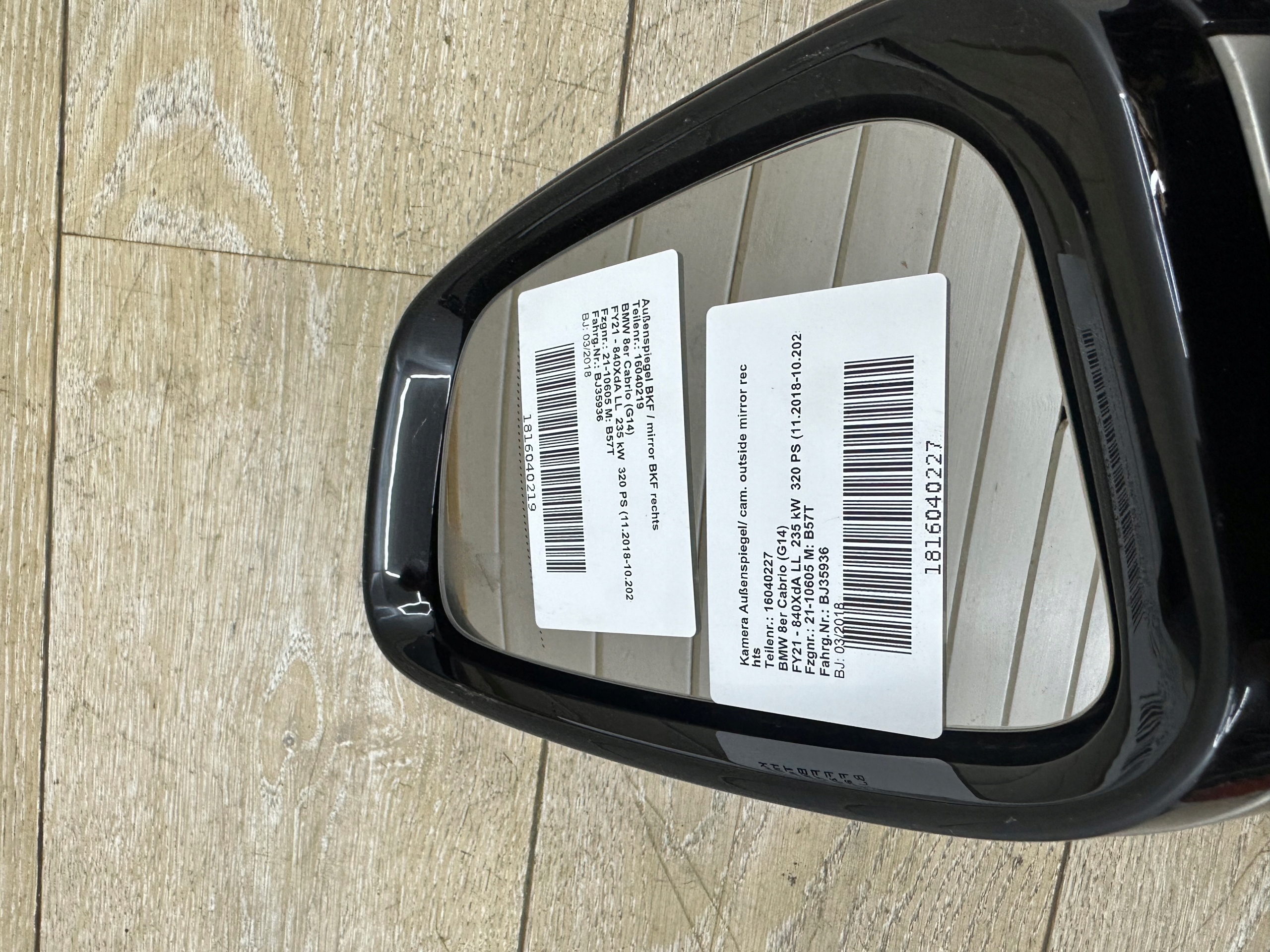 BMW G14 G15 G16 mirror right KAMERA 9PIN 9498928