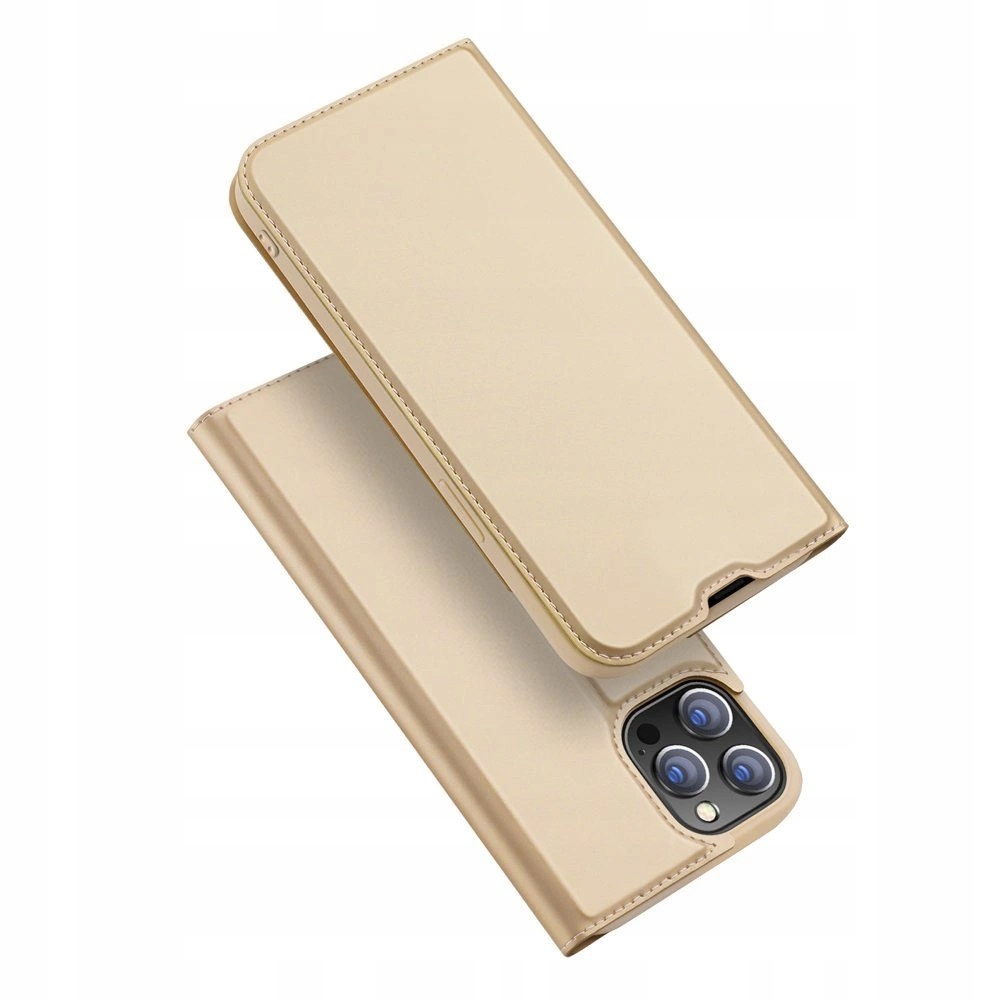 Dux Ducis Skin Pro kabura etui pokrowiec z klapką do iPhone 13 Pro złoty