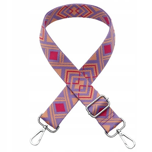 

Pasek Do Torebki Torby Róż Fiolet Srebrne Okucia