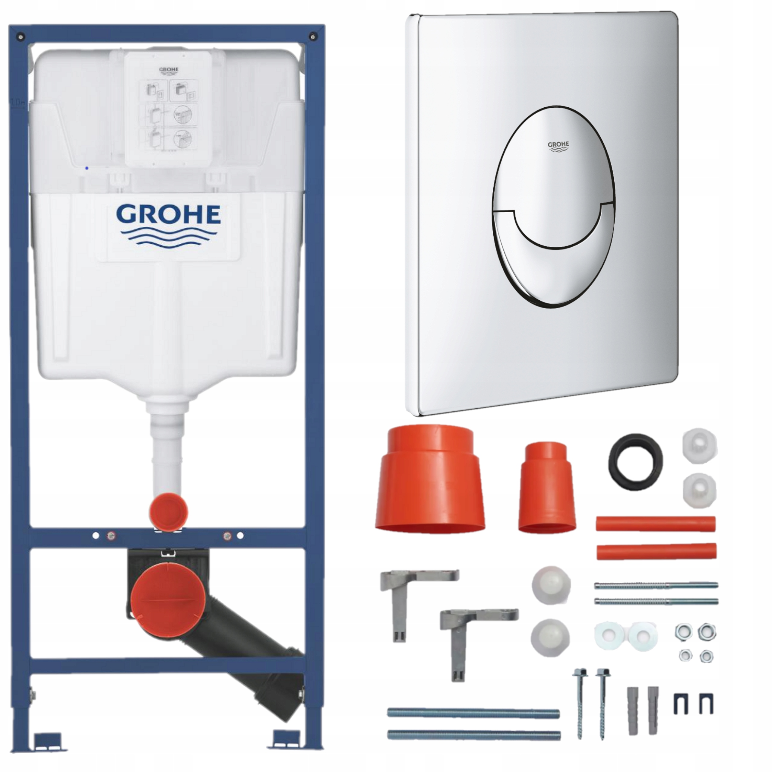 Stelaż podtynkowy Wc toalety Grohe Rapid Solido przycisk Chrom 3w1