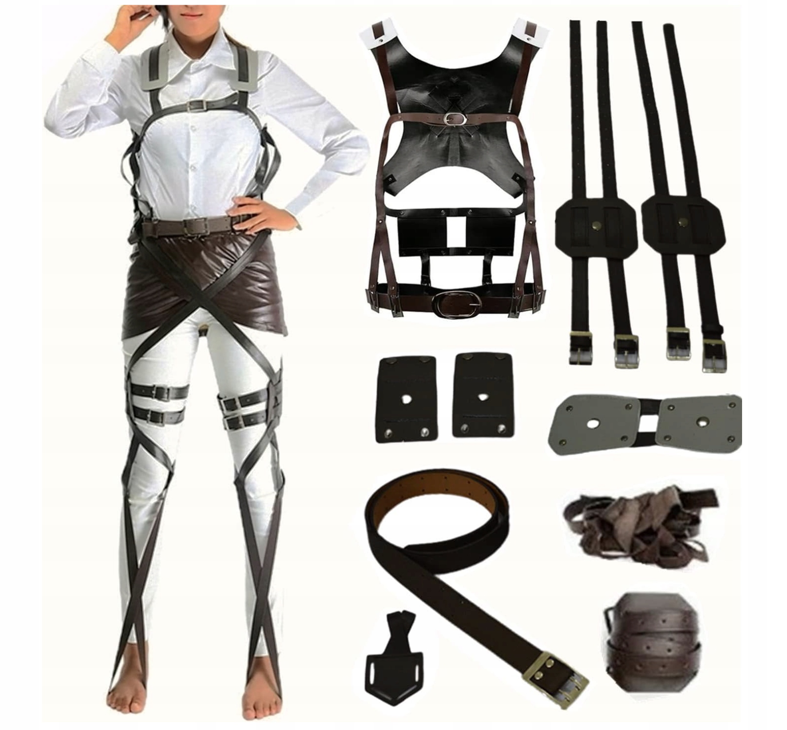 Kostým Převlek Postroj Shingeki Kyojin Aot Pásy Mikasa Ackermann Cosplay