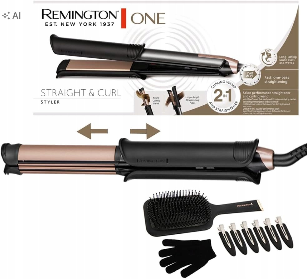 Prostownica i lokówka Remington S6078 2w1 FlexiCovers 230°C