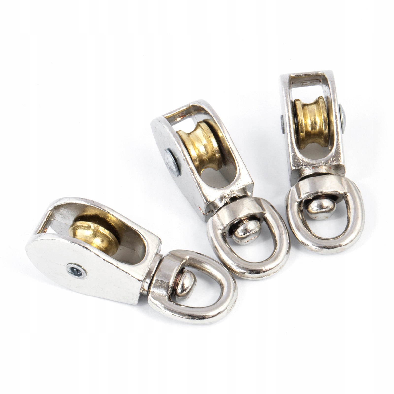 Bloczek Pojedynczy 3/4'' Niklowany Obrotowy z Krętlikiem do Lin 30kg Kod producenta BLPOJN3/4