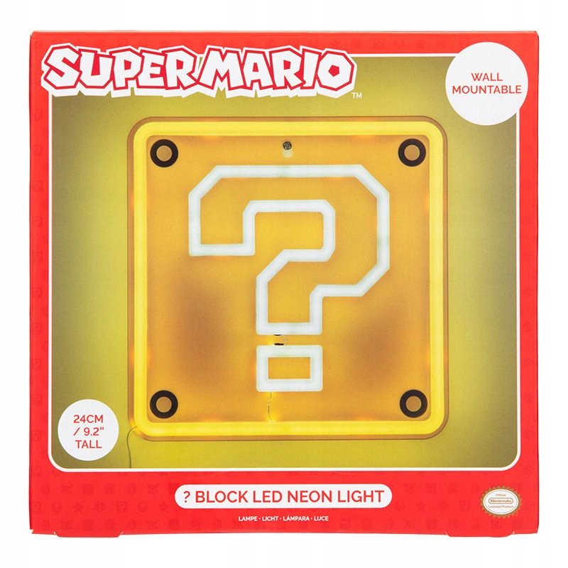 Lampka Neon Led Question Block Mario
