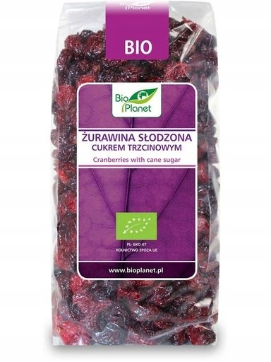 2x Brusinky slazené třtinovým cukrem Bio 400 g Bio Planet