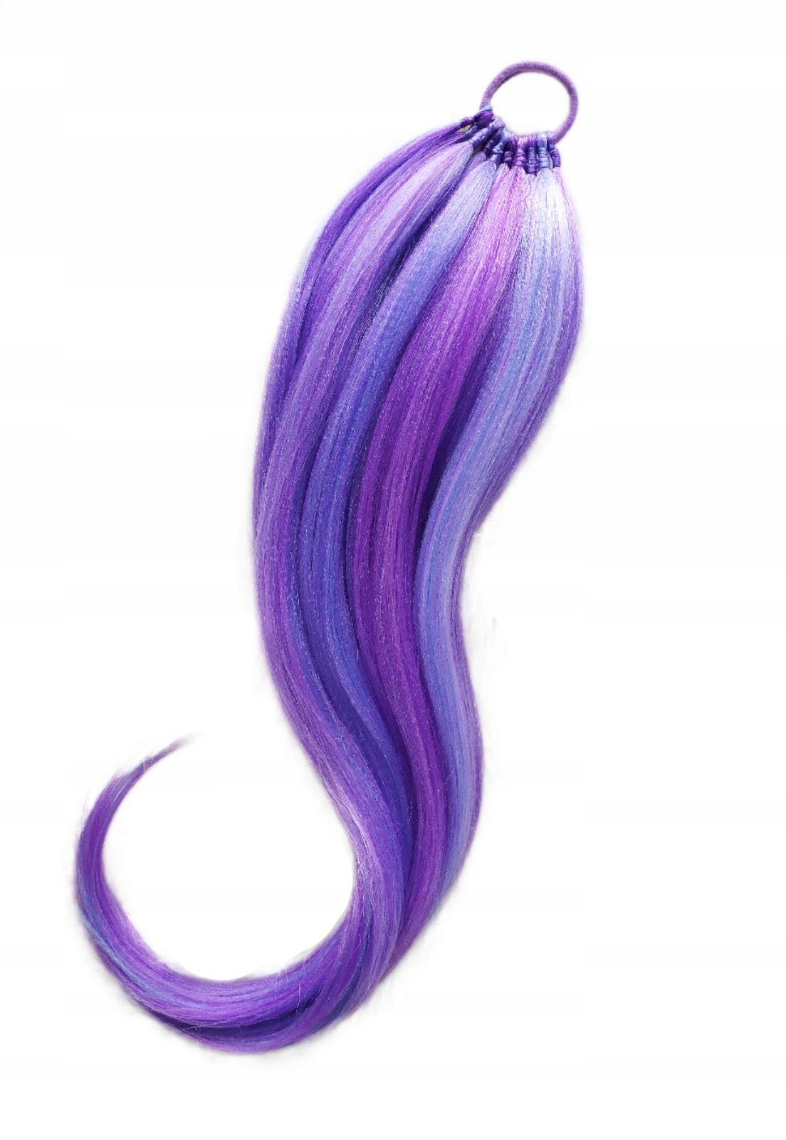 Připínací poník na gumičce, Příčesek, fialový mix, Liliová Čarodějka, 80 cm