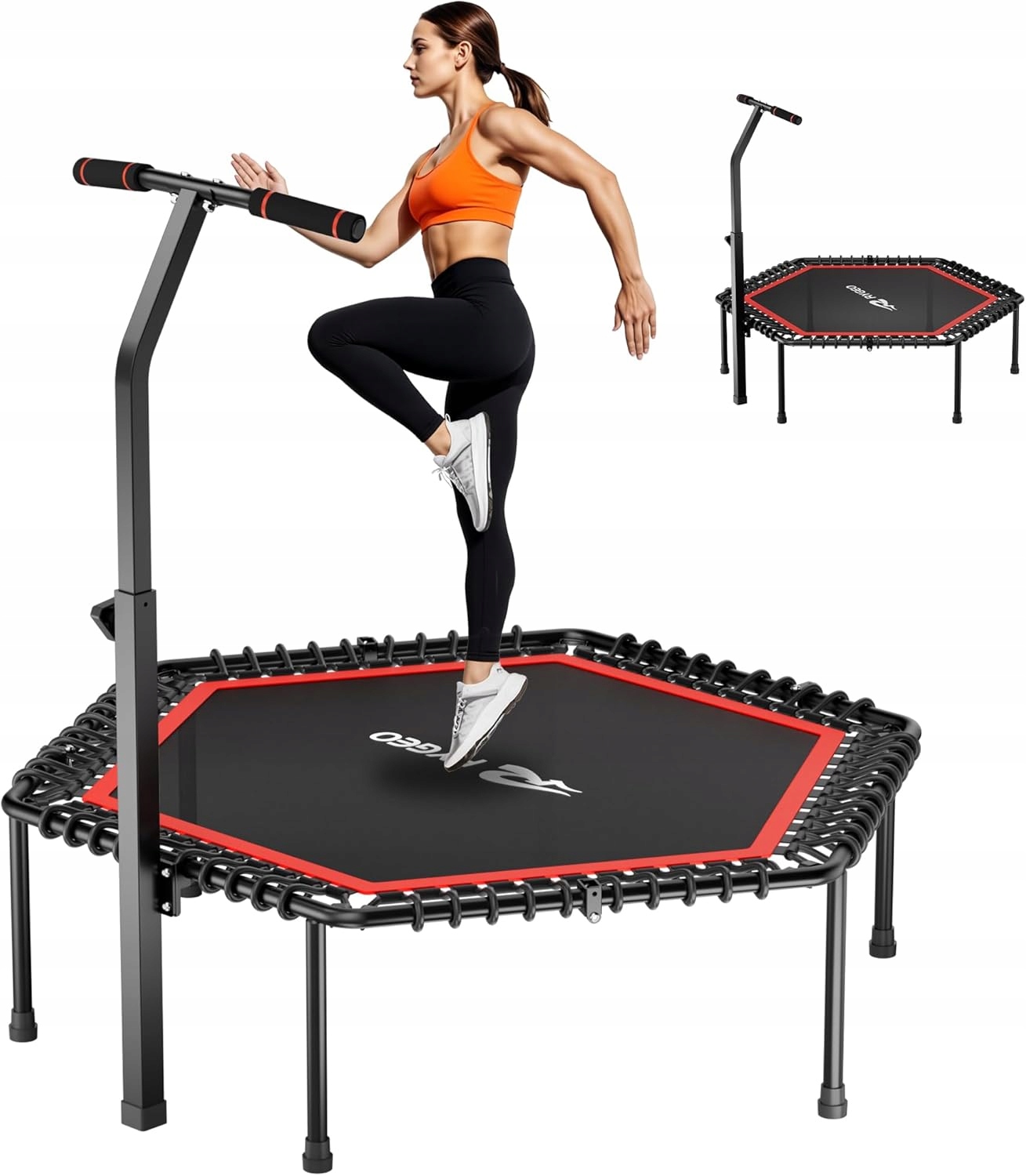 Fitness trampolína 127 cm pro domácí cvičení, nosnost max. 220 kg