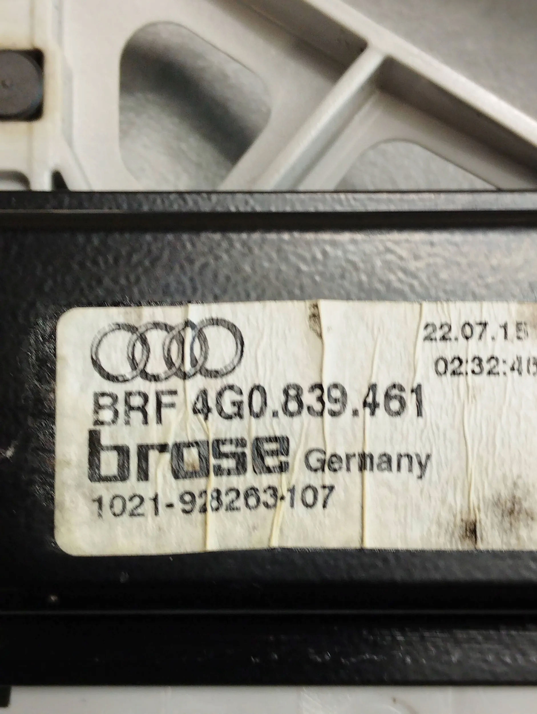 AUDI A6 C7 mechanism windows left rear part 4G0839461