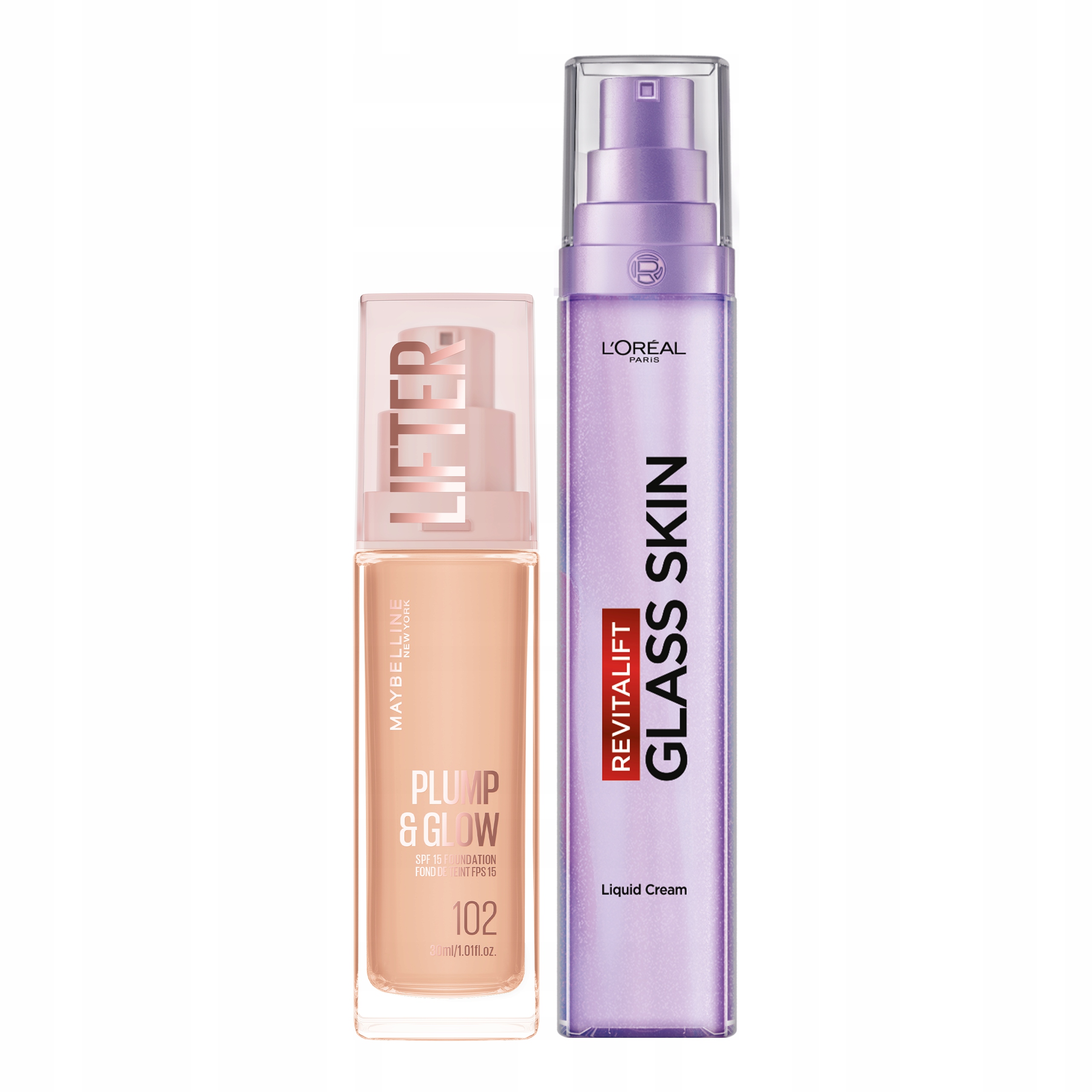 Zestaw L'Oréal Glass Skin Lekki Krem Efekt Szklanej Cery Podkład 102 30ml