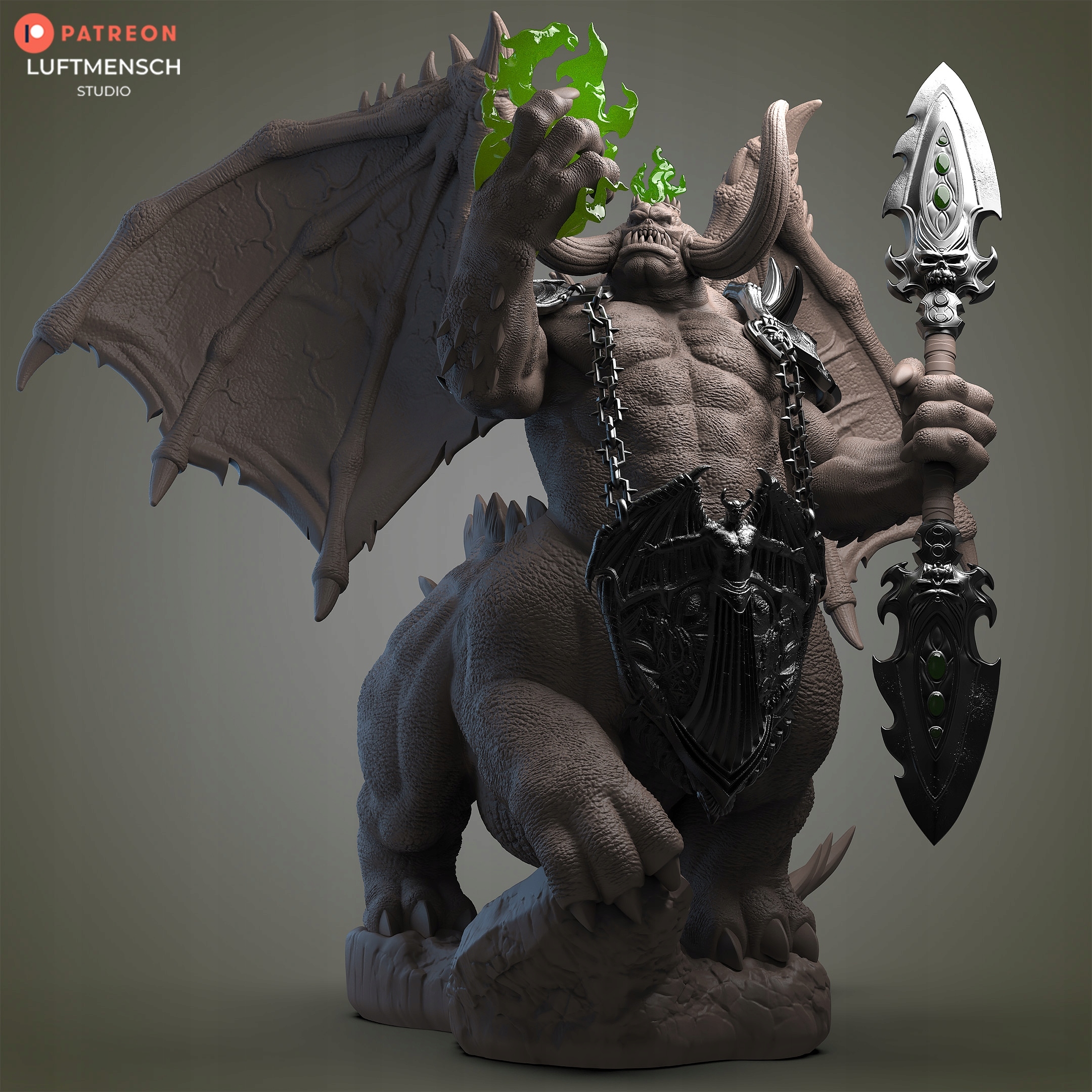 Figurka Mannoroth 1:10 World of Warcraft 3D Pryskyřice 3D tisk dárek