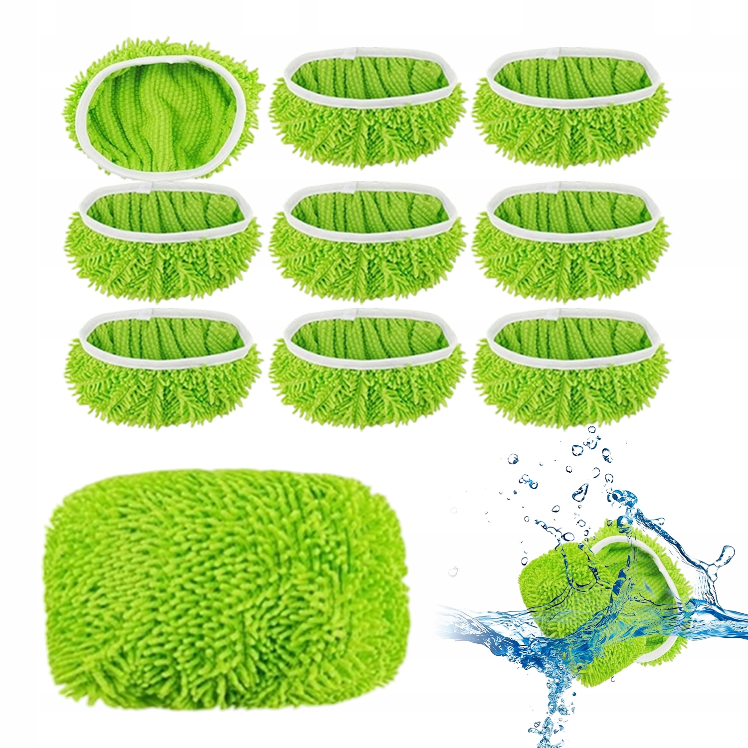 Levně 10 Ks Vyměnitelných Utěrek Pro Plochý Mop Čištění Domácnosti