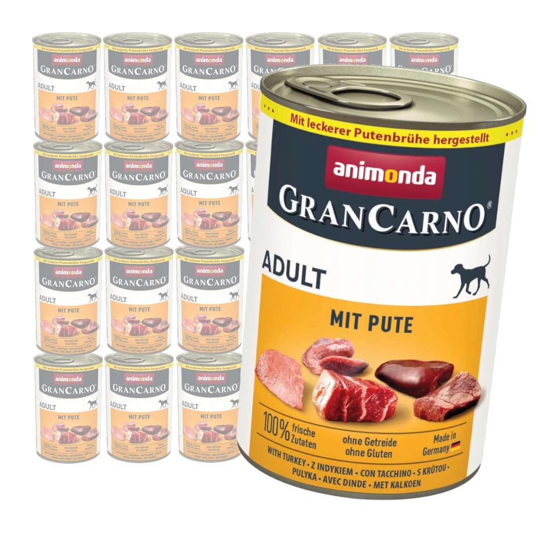 Levně Animonda GranCarno Adult 24x400g Vlhké Krmivo pro psy s krůtím masem