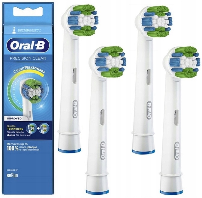 

4 Końcówki Braun Oral-b Precision Clean Oryginalne