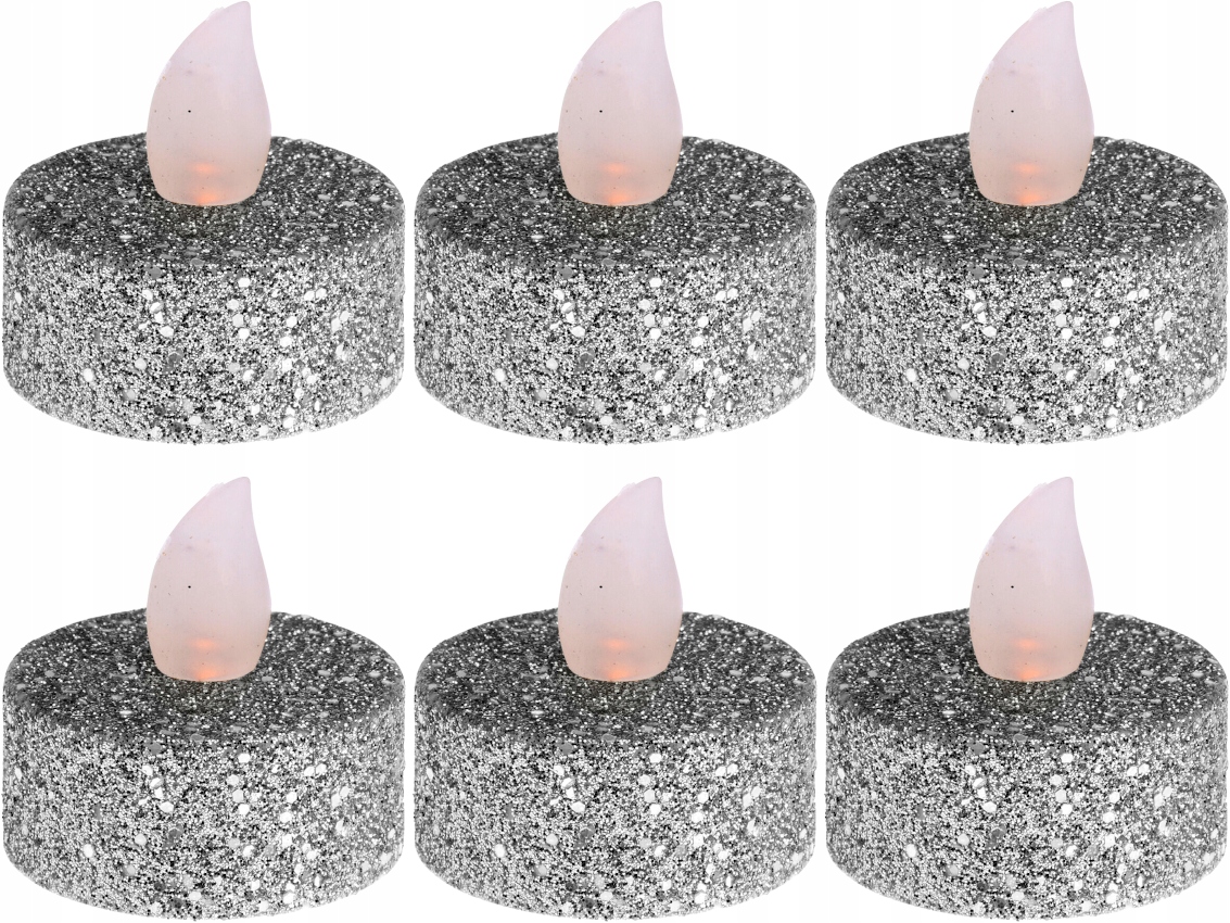 

Świeczki Led T-Light Tealight Srebrne 6 szt
