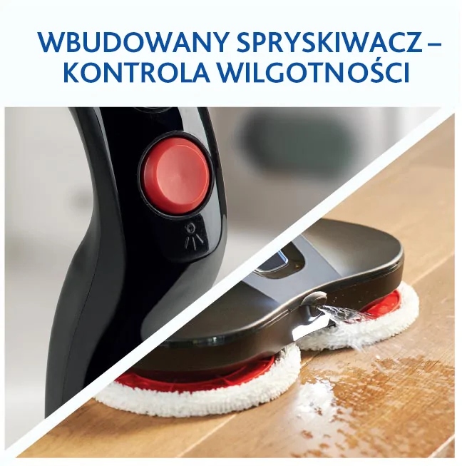 MOP ELEKTRYCZNY BEZPRZEWODOWY VILEDA ZE SPRYSKIWACZEM MIKROFIBRA 35MIN 80M2 Moc 0 W
