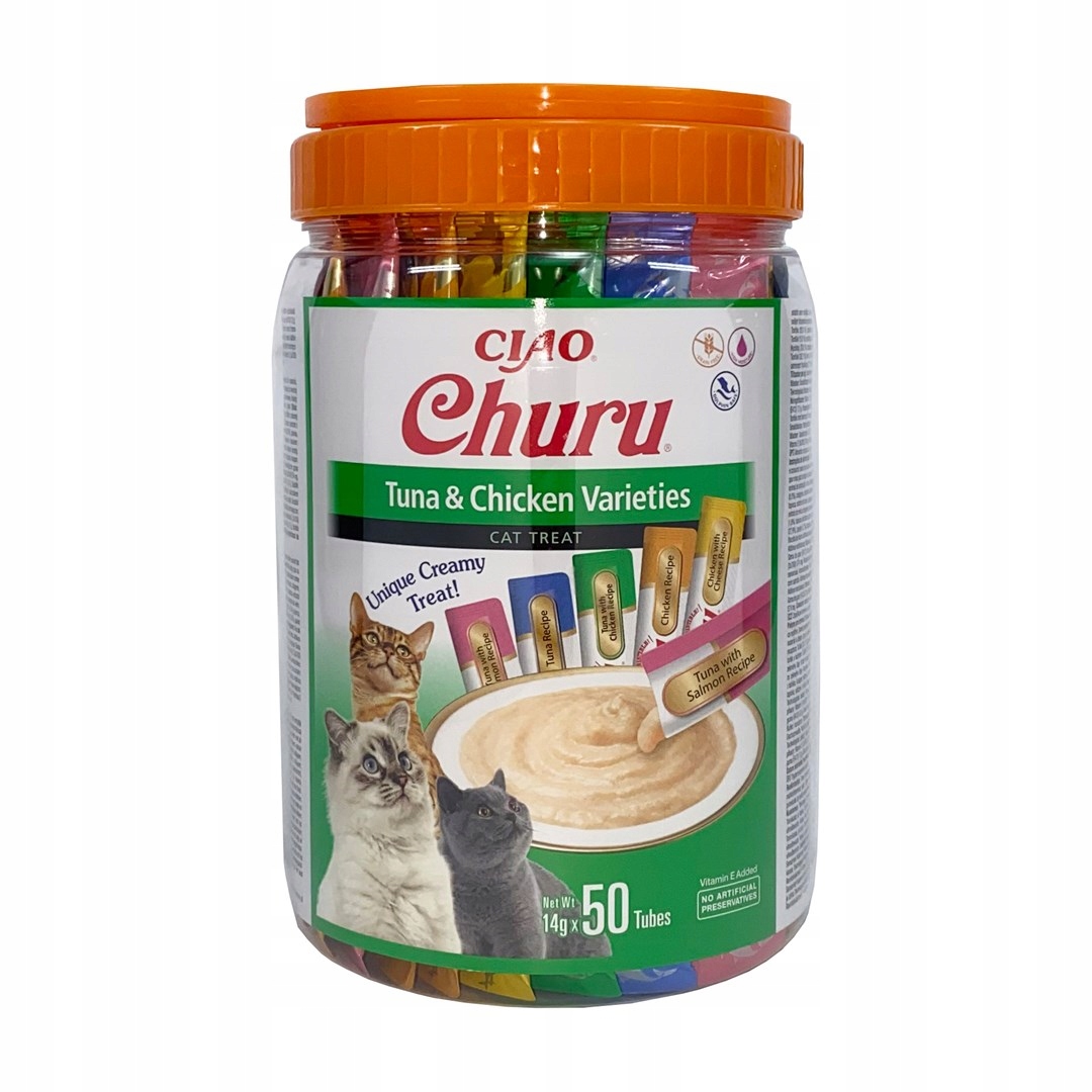 Levně Inaba Churu Varieties Tuňák a kuře – kočka 50x14 g