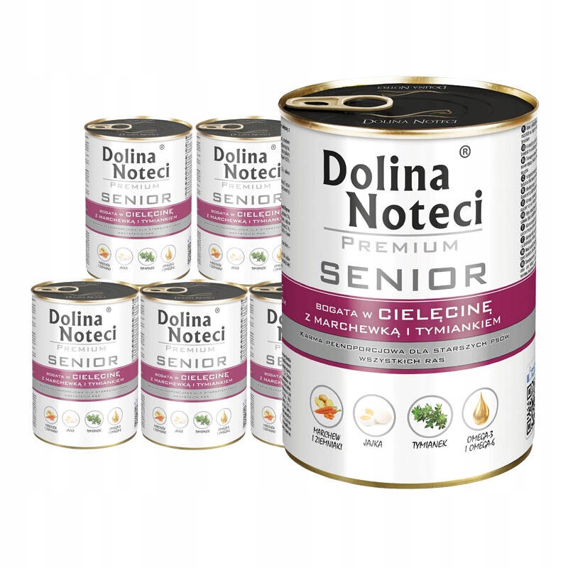 Levně Krmivo pro psy Dolina Noteci Premium Senior bohaté na telecí maso 12 x 400g