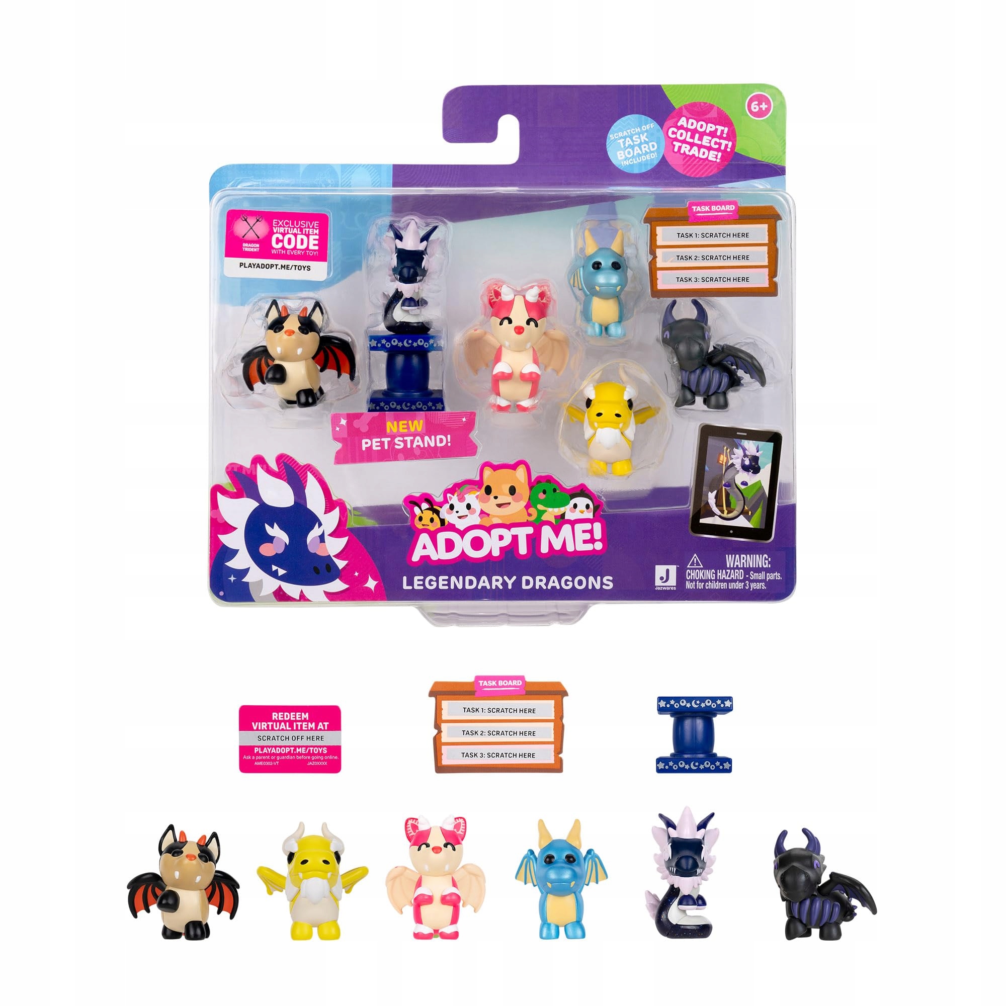 Adopt Me! Legendary Dragons 6 Figure Pack Game Exclusive Virtual