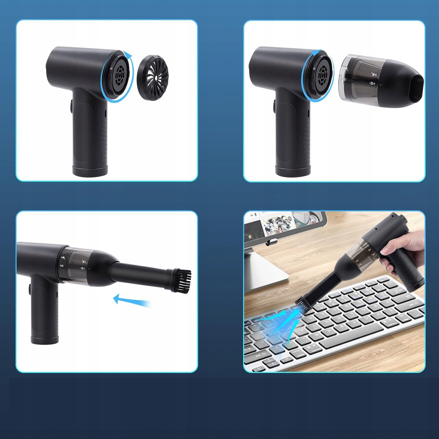 ODKURZACZ RĘCZNY DO LAPTOPA KLAWIATURY AUTA DOMU USB DMUCHAWA DO KURZU Producent Bedee