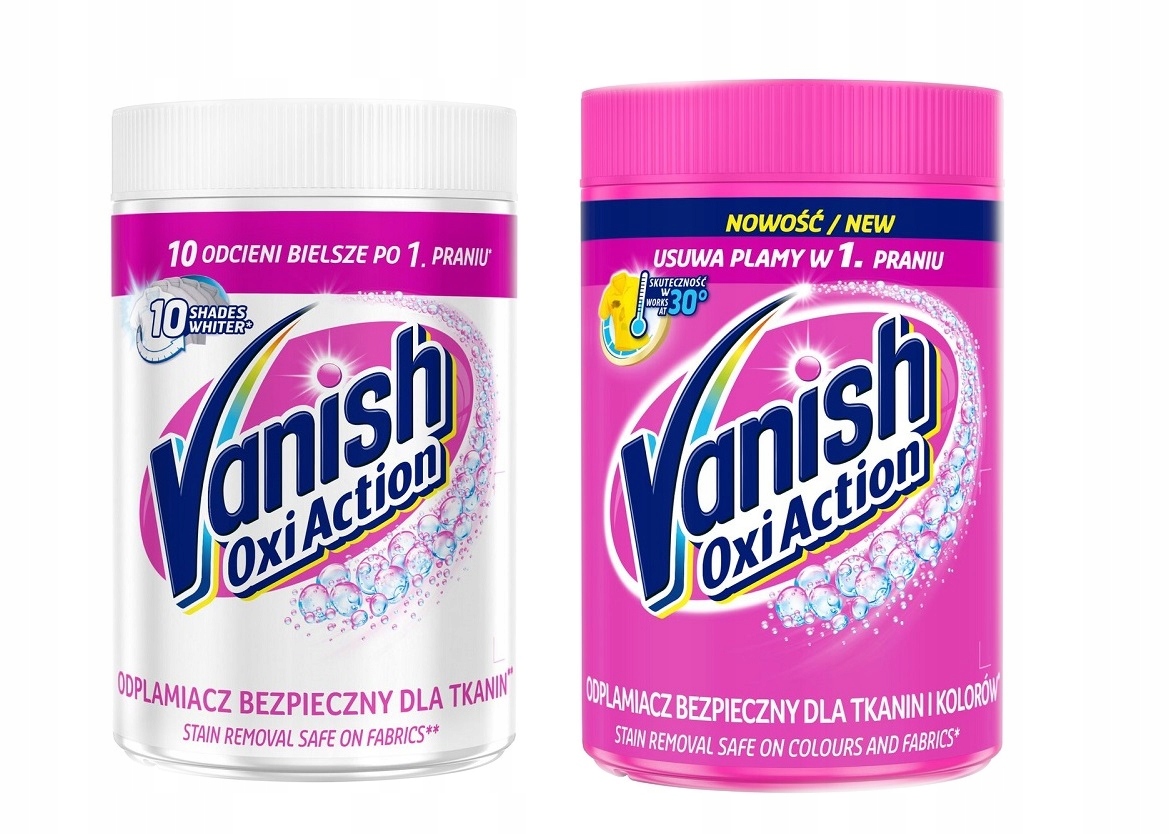 

Vanish Oxi Odplamiacz kolor biel proszek 2x 470g